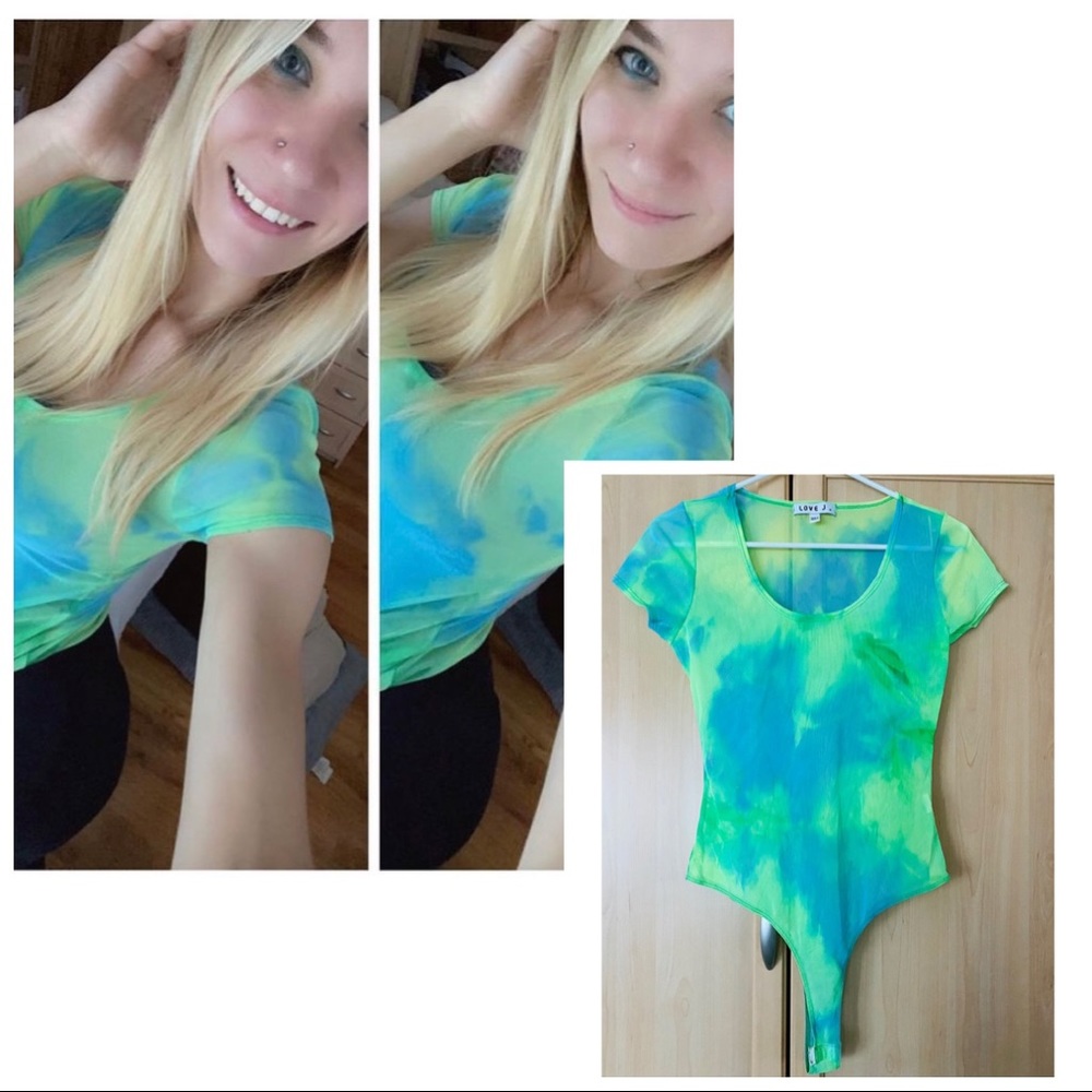 TIE DYE SHEER BODYSUIT